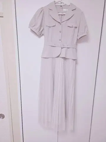 evelyn 반팔 롱 원피스 라이트 그레이
