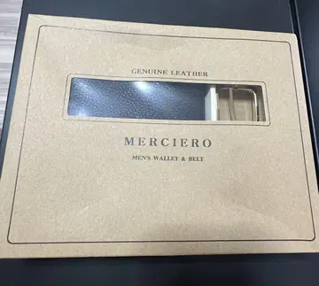 MERCIIRO 남성용 지갑과 벨트 세트