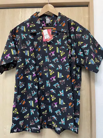 CHUMS 반팔 셔츠 2XL 블랙 카세키사이다