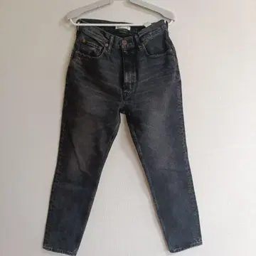 MOUSSY 다크 그레이 스트레이트 데님