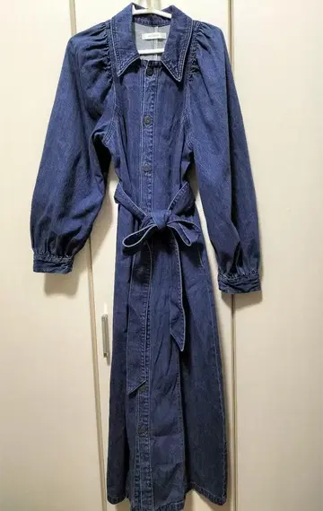 MOUSSY 다크 블루 롱 원피스