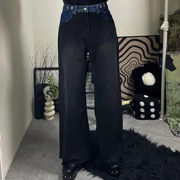 와이드 데님 팬츠 배기 데님 와이드 데님 한국 Y2K