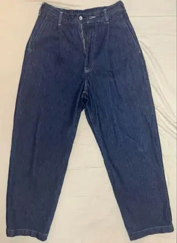 무인양품 카폭 혼합 데님 워크 팬츠 신사 여성 M 다크 네이비 턱