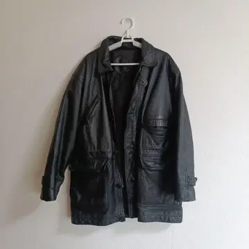 블랙 가죽 자켓 LARGE 사이즈