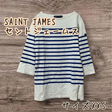 SAINT JAMES 세인트 제임스 5부 소매 티셔츠 가로 슬릿 XXS