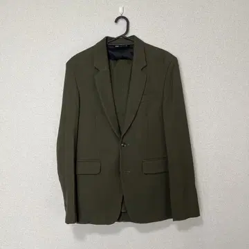 자라 테일러드 자켓 팬츠 세트 올리브