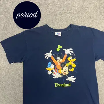 P1946 디즈니 RESORT 00s 프린트 티셔츠 구제 의류 아메카지