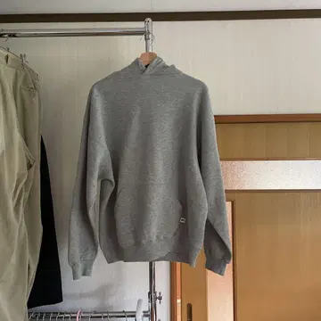 RUSSELL ATHLETIC 그레이 후드 부착 트레이닝복 XL