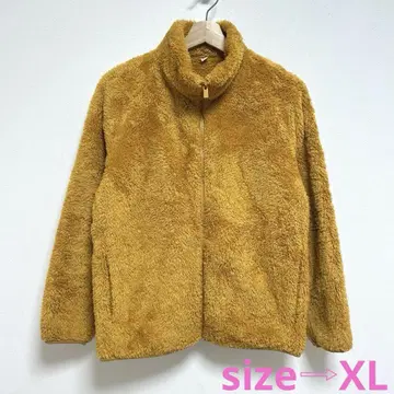유니클로 유니클로 여성용 퍼 리프 플리스 풀 집업 자켓 XL