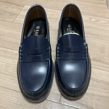 HARUTA 천연 가죽 로퍼 25cm 하루타 블루