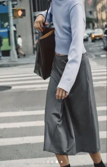 자라 그레이 펜슬 스커트