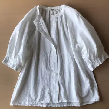 컨디션 최상 스튜디오 클립 밴드 카라 블라우스 MUJI 니코앤드