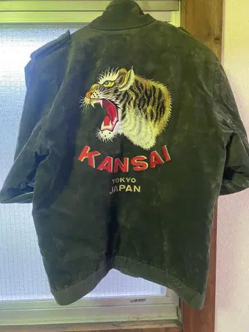KANSAI YAMAMOTO 토라 자수 올리브 자켓