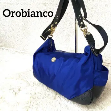 Orobianco 2way 백 숄더 핸드백 네이비 골드
