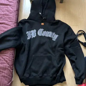 HB County 블랙 후드티 64 County 자수 2XL 치카노