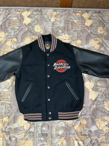 Harley Davidson 바시티 자켓 블랙
