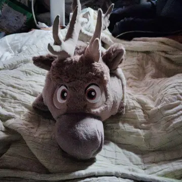 루돌프 봉제 인형 큰 눈과 뿔