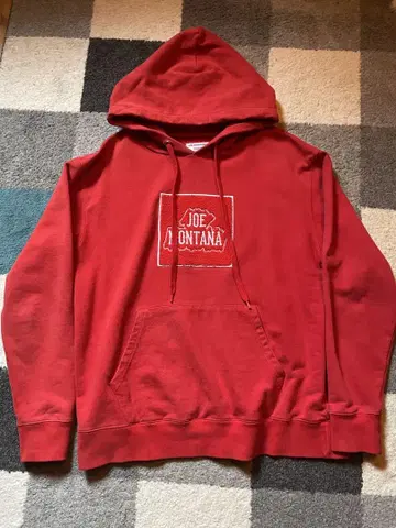 JOE MONTANA 빨간색 후드티 M 사이즈