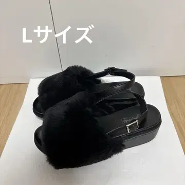퍼 샌들 블랙