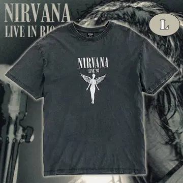 Nirvana 닐바나 라이브 '93 남성용 반팔 프린트 티셔츠 L