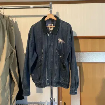 Boys 다크 블루 데님 자켓 구제 의류