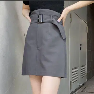 MURUA 하이 웨스트 벨트 미니 스커트