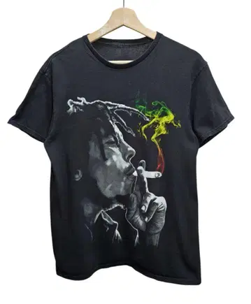 ZION ROOTSWEAR 밥 말리 티셔츠 스모킹 디자인