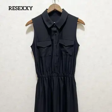 RESEXXY 리젝시 슬리브리스 셔츠 원피스 블랙