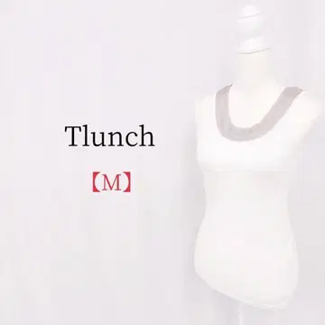 tlunch 탱크탑 화이트 고져스 M 무지
