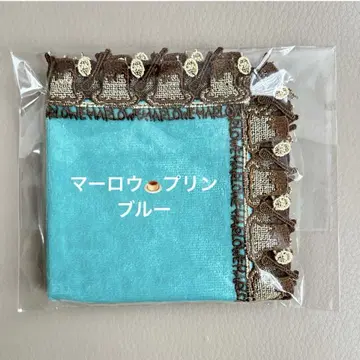 긴카자와 레이스 마로우 콜라보 푸딩 블루 손수건
