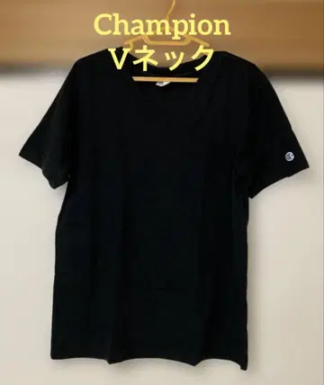 챔피온 V넥 티셔츠 여성용 블랙