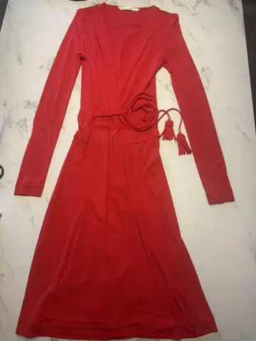 Diane von Furstenberg 레드 랩 드레스