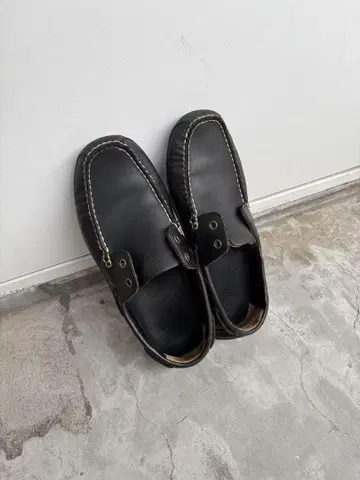 폴로 랄프 로렌 가죽 모카신 신발 블랙 26cm