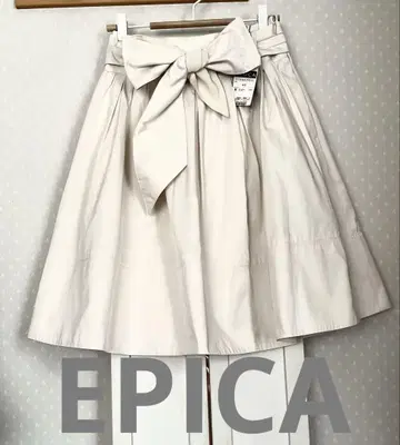 EPOCA 에포카/아이보리 플레어 스커트 리본 포함