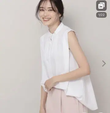 Elura 슬리브리스 셔츠 L 화이트