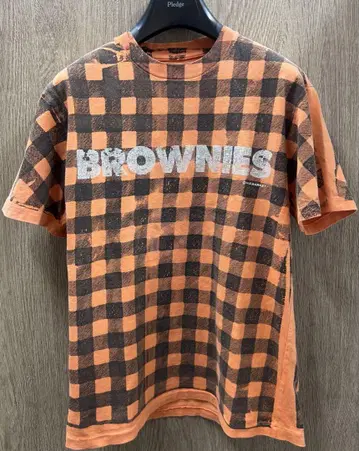 HRM 할리우드 랜치 마켓 BROWNIES 체크 무늬 티셔츠