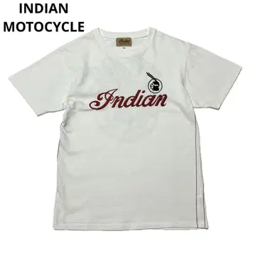INDIAN MOTOCYCLE 티셔츠 자수 로고 뒷면 프린트 L