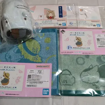 제일복권 나츠메 우인장 C상 봉제 인형 마스코트 F상 타월 G상 메모장