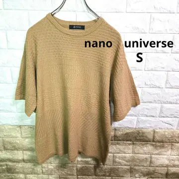 nano universe 베이지 반팔 썸머 니트 S 남성용