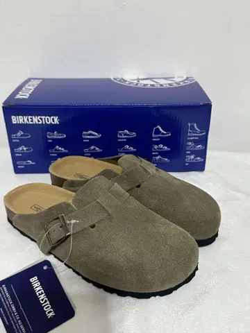 BIRKENSTOCK 스웨이드 클로그 샌들 그레이