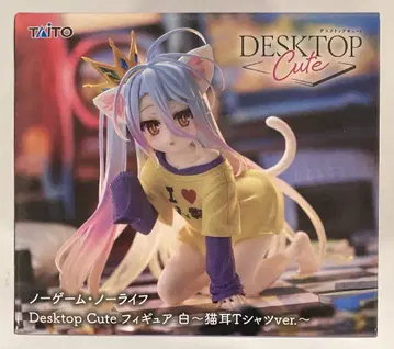 다이토 Desktop Cute 피규어 화이트 고양이 귀 티셔츠 ver.