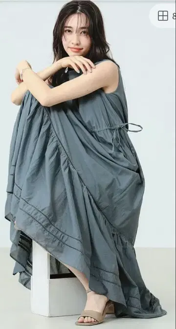 빔즈 티어드 슬리브리스 맥시 원피스 25ss