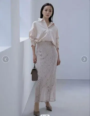 애뉴언스 레이스 파이핑 타이트 스커트