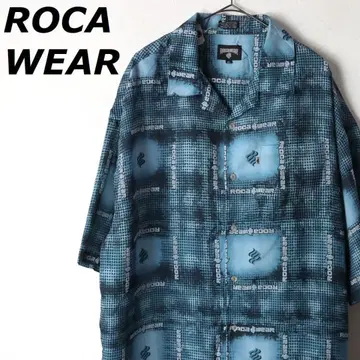 ROCAWEAR 로카웨어 반팔 셔츠 올 패턴 네이비 XL