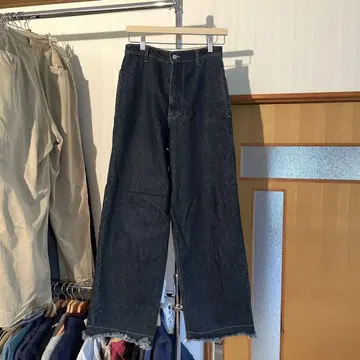 Soerte 다크 블루 와이드 레그 데님 사이즈 1
