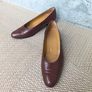 TRUSSARDI 가죽 펌프스 포멀 22.5cm 브라운