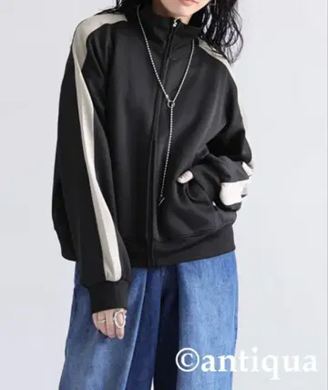 블랙 맨투맨 자켓 집업