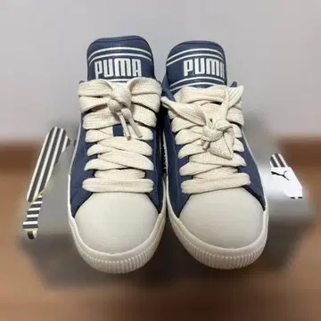 푸마 Clyde 스니커즈 26cm 네이비/화이트