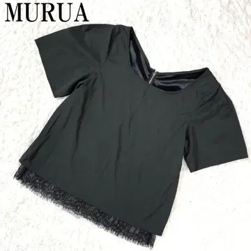 택 포함 새상품 MURUA 무루아 반팔 블라우스 블랙 F B7953