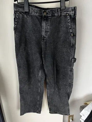 H&M 테트리스 로고 카고 데님 팬츠 36/30